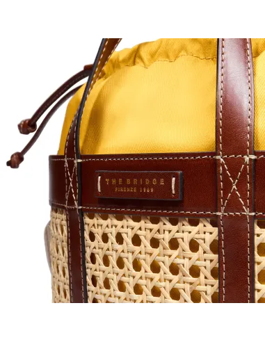 Borsa a secchiello con due manici in...