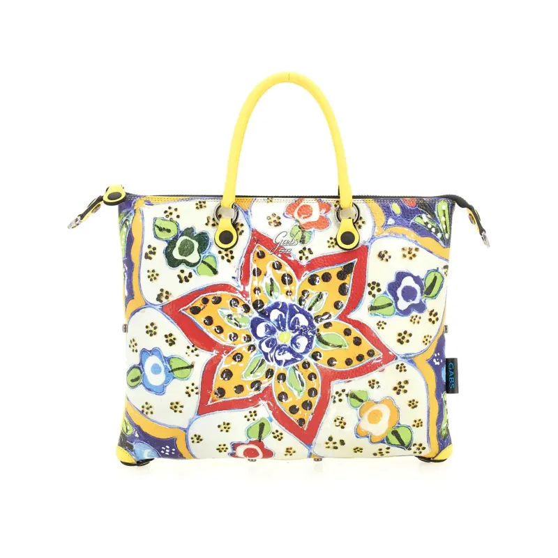 Gabs G3 Plus medium-sized women's bag, Ceramic Flowers