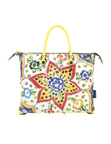 Gabs G3 Plus medium-sized women's bag, Ceramic Flowers