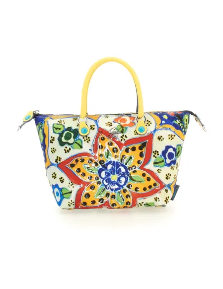 Gabs G3 Plus medium-sized women's bag, Ceramic Flowers