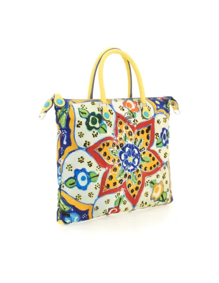 Borsa Gabs G3 Plus TG M stampa, Ceramica Fiori