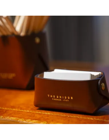 The Bridge leather ticket holder, brown