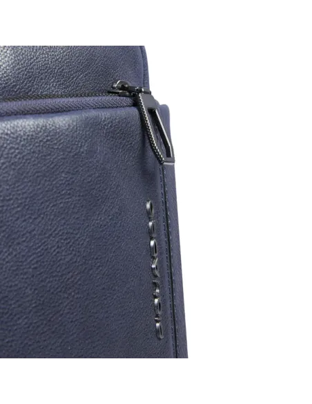 Piquadro Cronus iPad® Leather Men's Cross-Body Bag, Blue