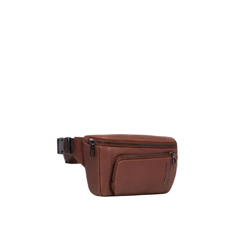 Piquadro Cronus leather bum bag, brown 2