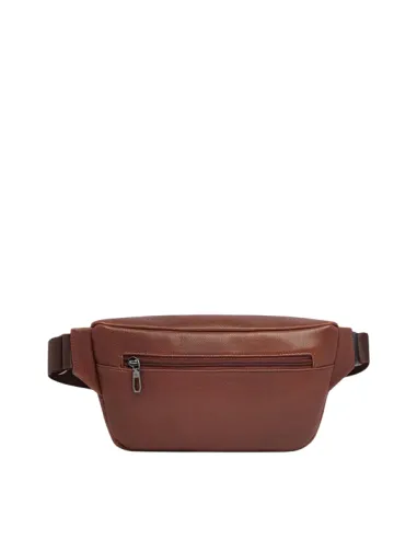 Piquadro Cronus leather bum bag, brown