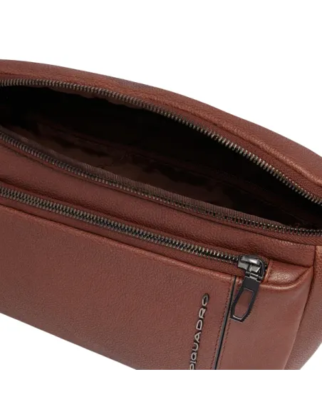 Marsupio in pelle Piquadro Cronus, marrone