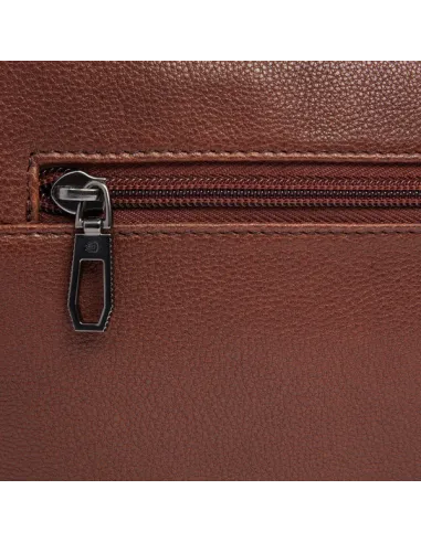 Piquadro Cronus leather bum bag, brown