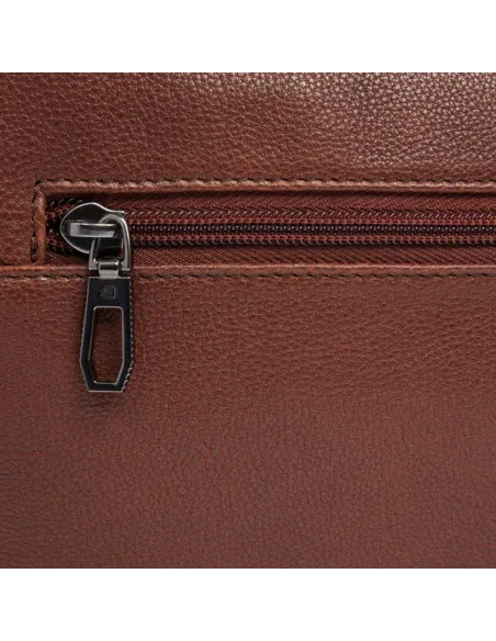 Piquadro Cronus leather bum bag, brown