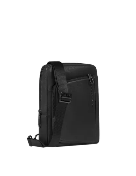 Borsello uomo in pelle porta iPad®mini Piquadro Cronus, nero