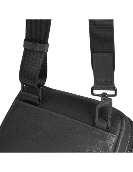 Borsello uomo in pelle porta iPad®mini Piquadro Cronus, nero