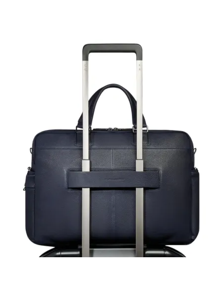 Piquadro Cronus 15.6 Laptoptasche mit zwei Fächern, blau