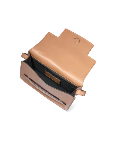 Tracolla in pelle con pattina, marzapane