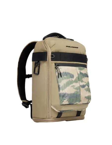 Zaino da viaggio con porta PC Piquadro Arne, camo