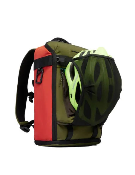 Zaino da viaggio con porta PC Piquadro Arne, verde-arancio