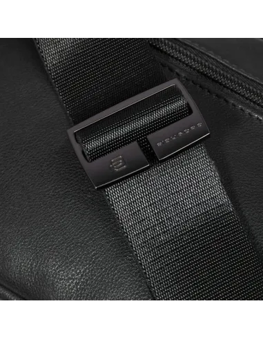 Marsupio in pelle Piquadro Cronus, nero