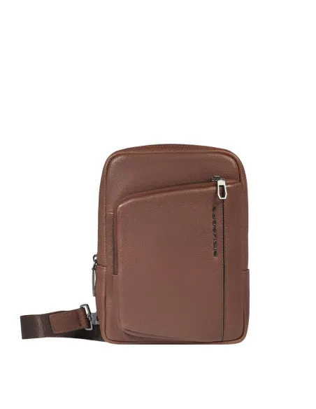 Borsello uomo in pelle porta iPad®mini Piquadro Cronus, marrone