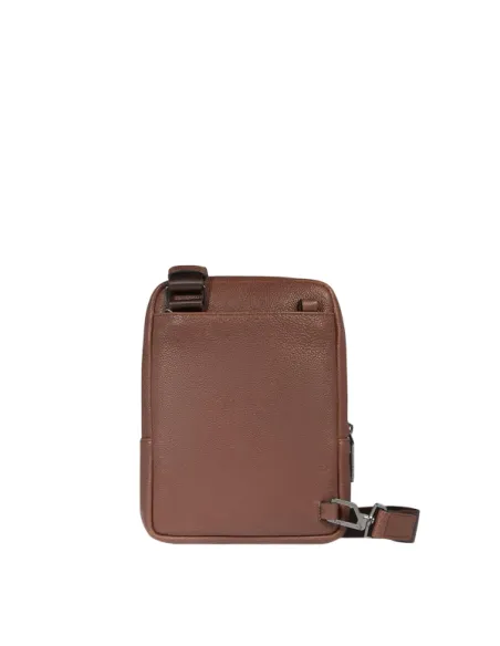 Piquadro Cronus iPad®mini Umhängetasche aus Leder, braun