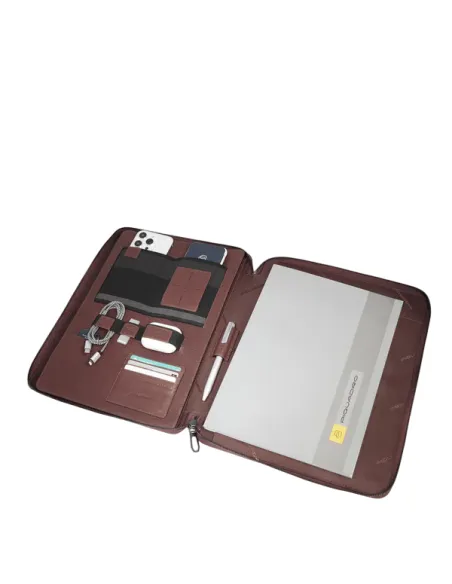 Portablocco in pelle per iPad®Pro 12,9 Piquadro Cronus, marrone