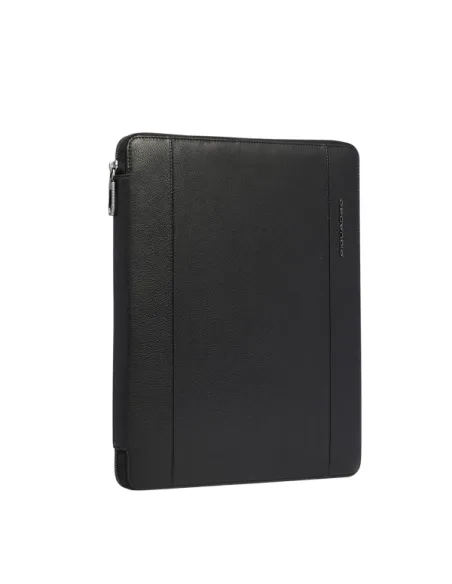Piquadro Cronus Notizblockhalter aus Leder, schwarz