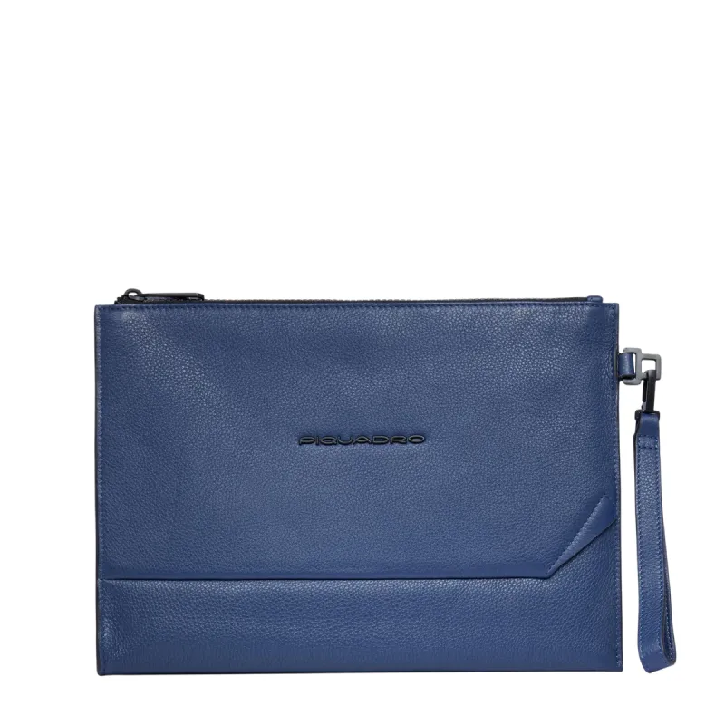 Piquadro Than Leder iPad®-Tasche, blau