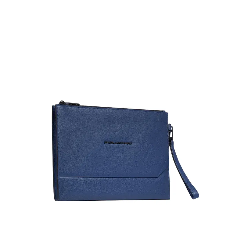 Piquadro Than leather iPad® pouch, blue 2