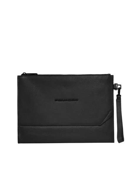 Pouch porta iPad® in pelle Piquadro Than, nera