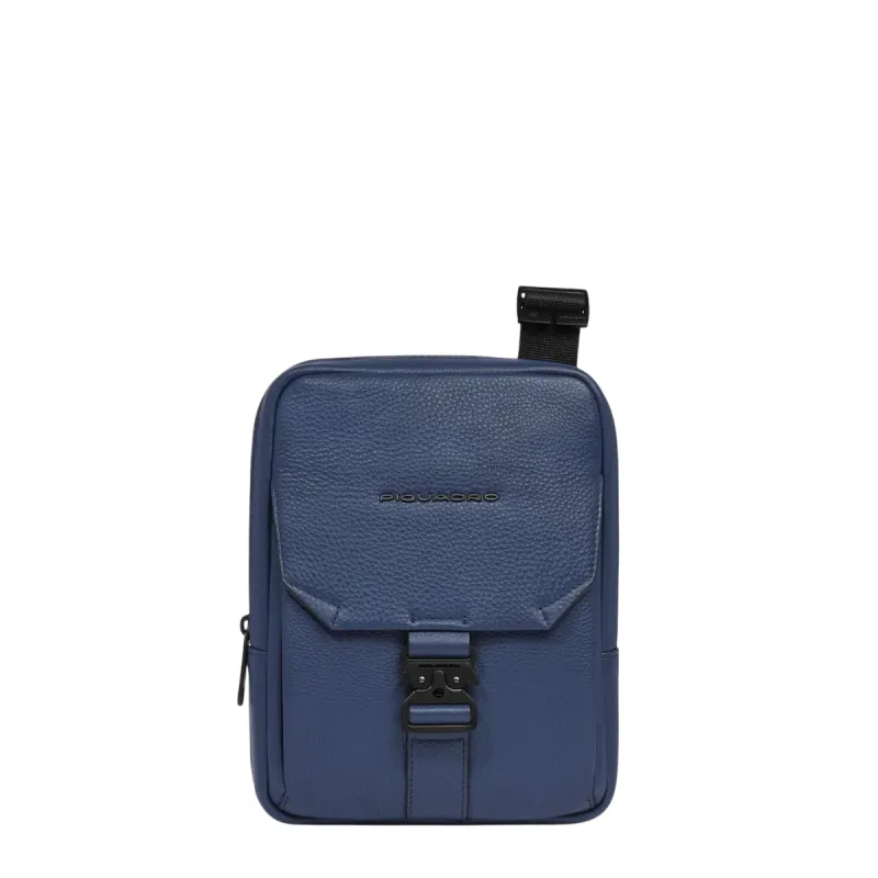 Piquadro Than Men's iPad®mini Umhängetasche, blau