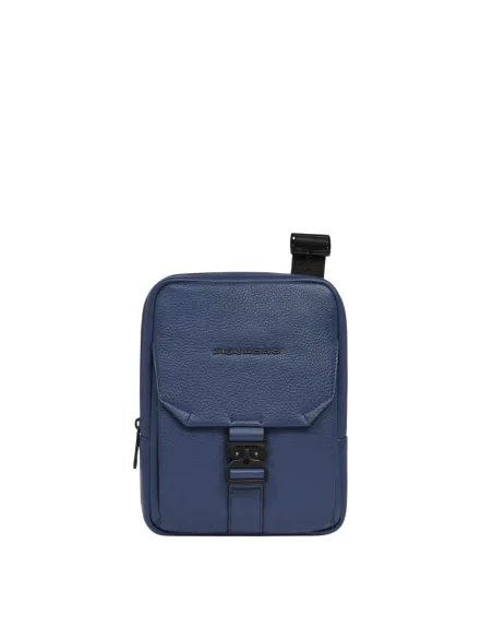 Piquadro Than Men's iPad®mini cross-body bag, blue