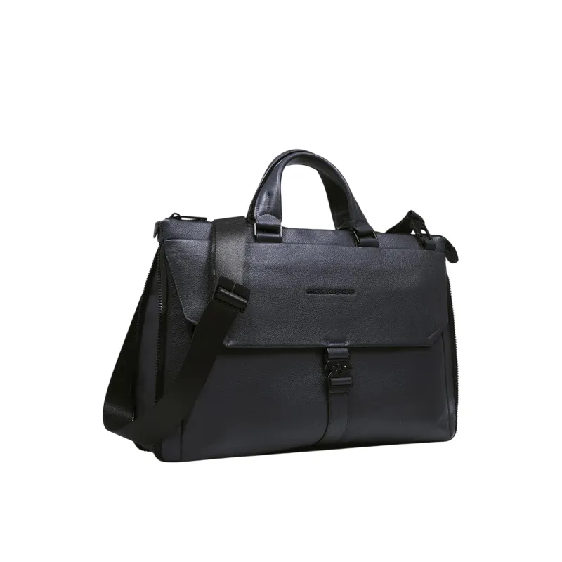 Piquadro Than Expandable Briefcase with two handles, black 2