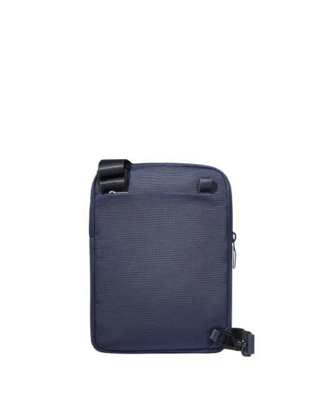 Borsello uomo per iPad® Mini in pelle e tessuto Piquadro Orion, blu