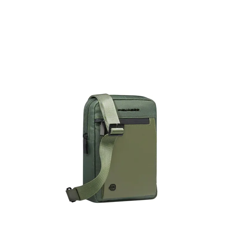 Borsello uomo per iPad® Mini in pelle e tessuto Piquadro... 2