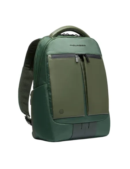 Piquadro Orion 14 PC backpack with two compartments, green