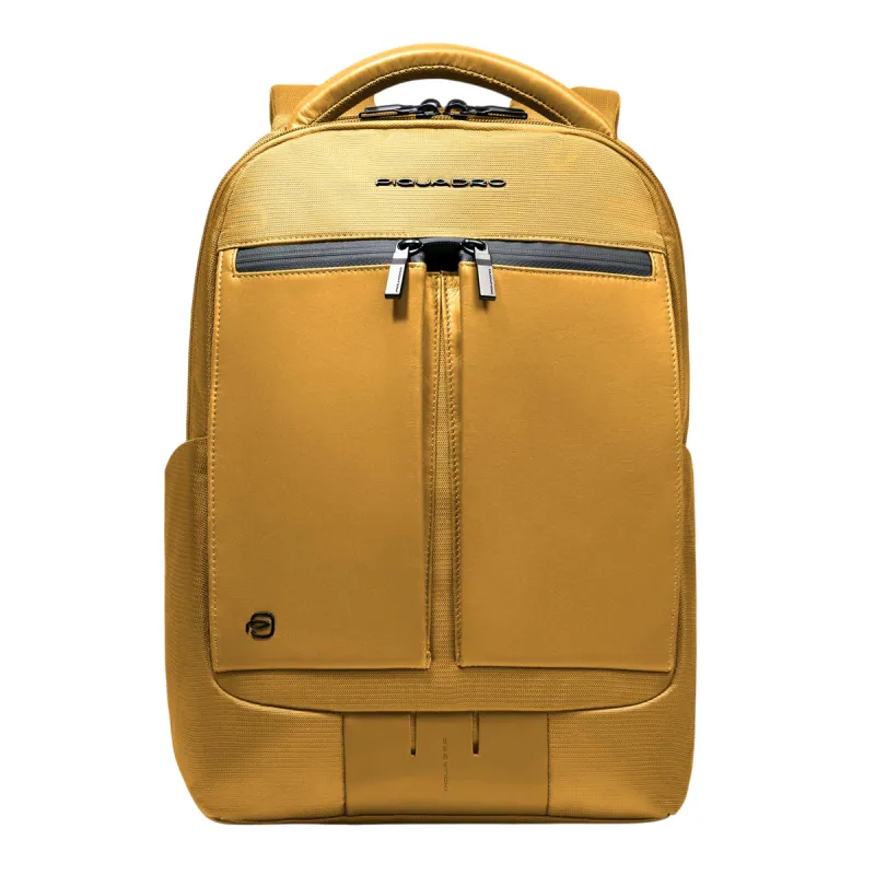 Zaino porta PC da 14 con due comparti in pelle e tessuto...