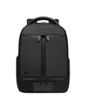 Zaino porta PC da 14 con due comparti in pelle e tessuto Piquadro Orion, nero