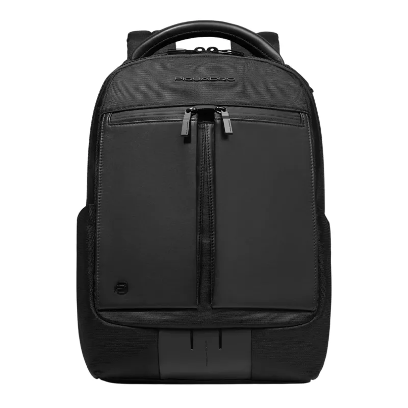 Piquadro Orion 14 PC backpack with two compartments, black