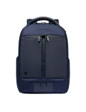 Zaino porta PC da 14 con due comparti in pelle e tessuto Piquadro Orion, blu