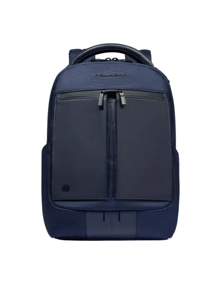 Piquadro Orion 14 PC Rucksack mit zwei Fächern, blau