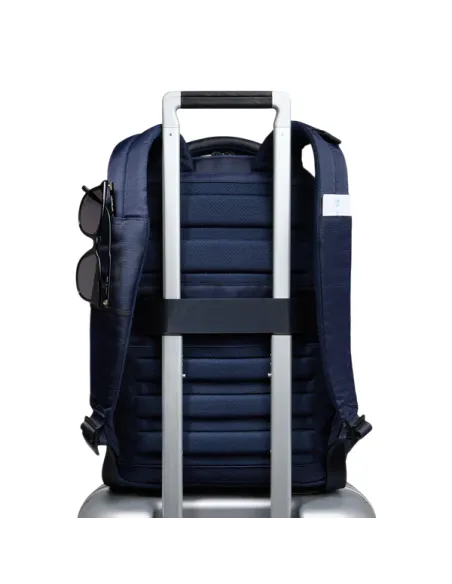 Piquadro Orion 14 PC backpack with two compartments, blue