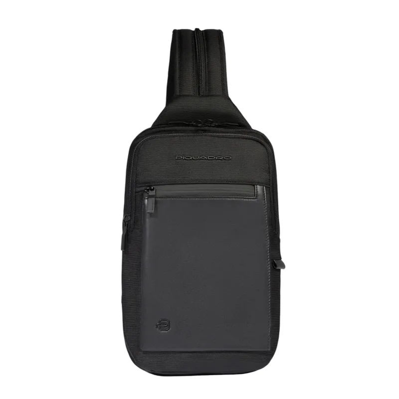 Piquadro Orion Umhängetasche/Rucksack, schwarz