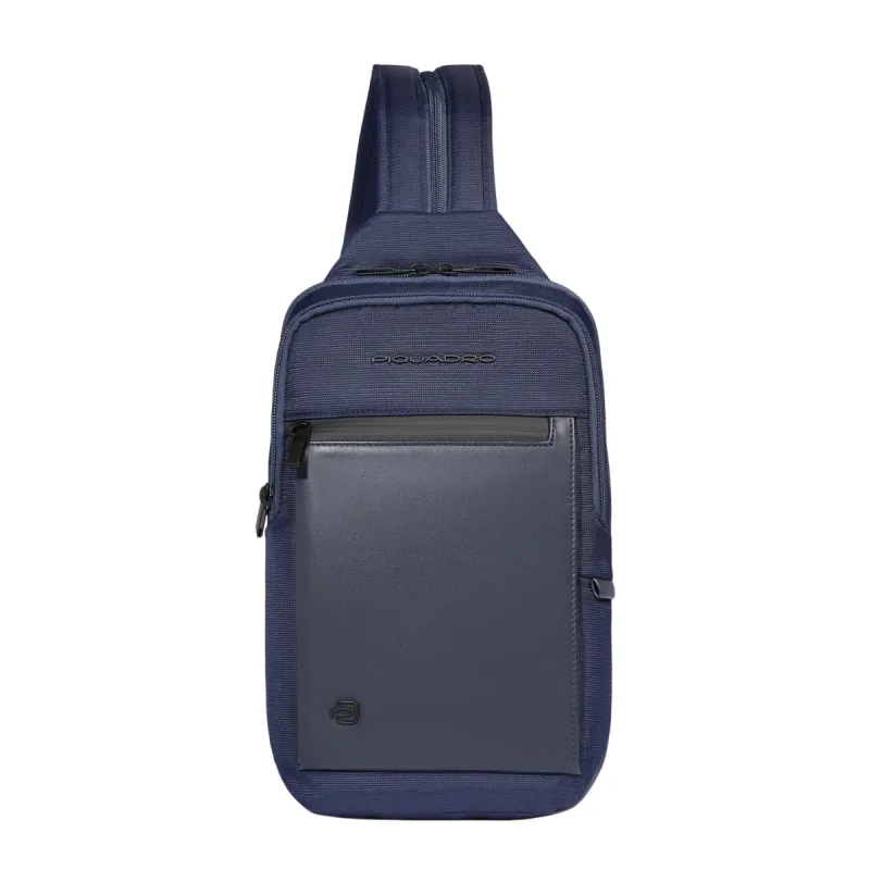 Piquadro Orion mono-sling bag/backpack, blue