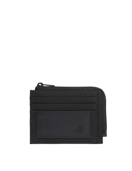 Piquadro Orion coin and credit card pouch, black
