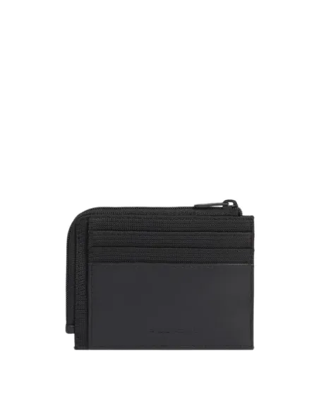 Piquadro Orion coin and credit card pouch, black