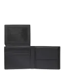 Piquadro Orion small men's wallet with coin purse and document window, black