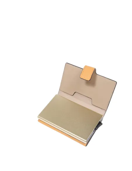 Piquadro Circle woman Compact wallet with sliding system, yellow