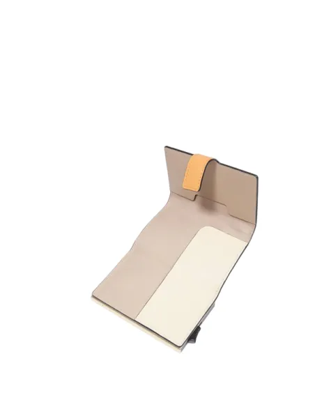 Piquadro Circle woman Compact wallet with sliding system, yellow