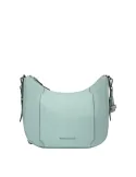 Piquadro Circle Umhängetasche für Damen aus Stoff und Leder, hellgrün