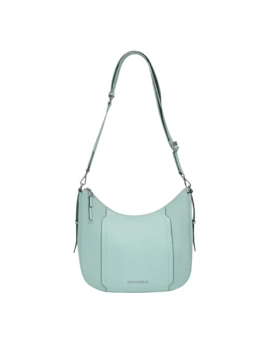 Borsa a tracolla in tessuto e pelle...