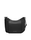 Borsa a tracolla in tessuto e pelle Piquadro Circle, nera