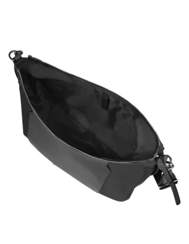 Borsa a tracolla in tessuto e pelle...