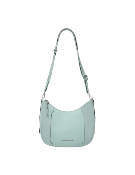 Piquadro Circle small women's shoulder bag in fabric and leather, light green